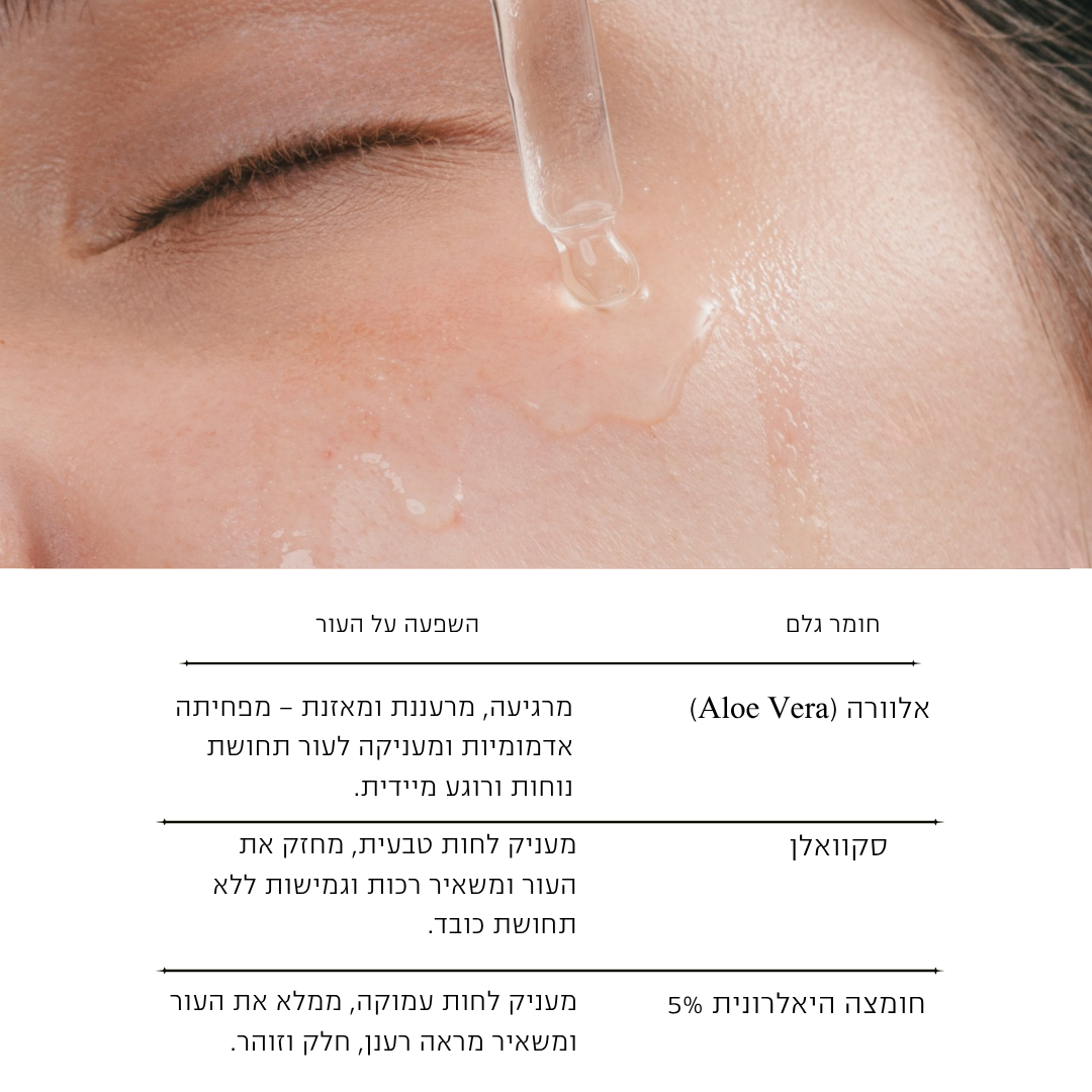 ג'ל לחות חומצה היאלורונית