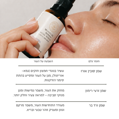 סרום שמני הזנה לעור יבש