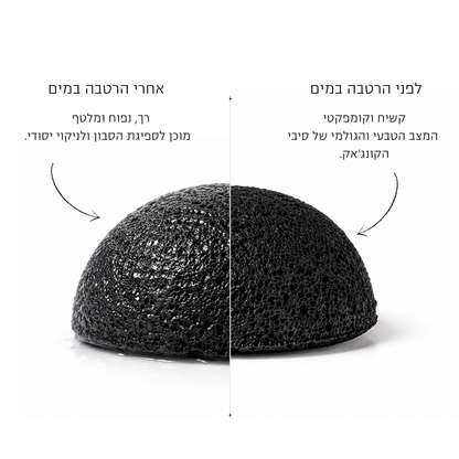 ספוג קונג'אק פחם פעיל